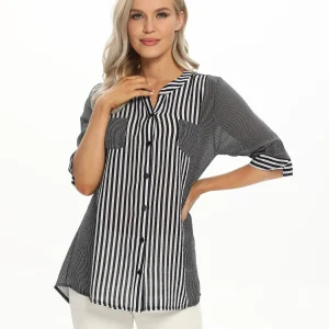 Women Woven Fashionable Casual Shirt For Spring And Autumn