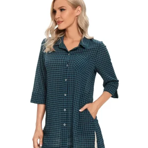 Women Woven Fashionable Casual Shirt For Spring And Autumn