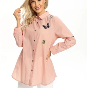 Women Woven Fashionable Casual Shirt For Spring And Autumn